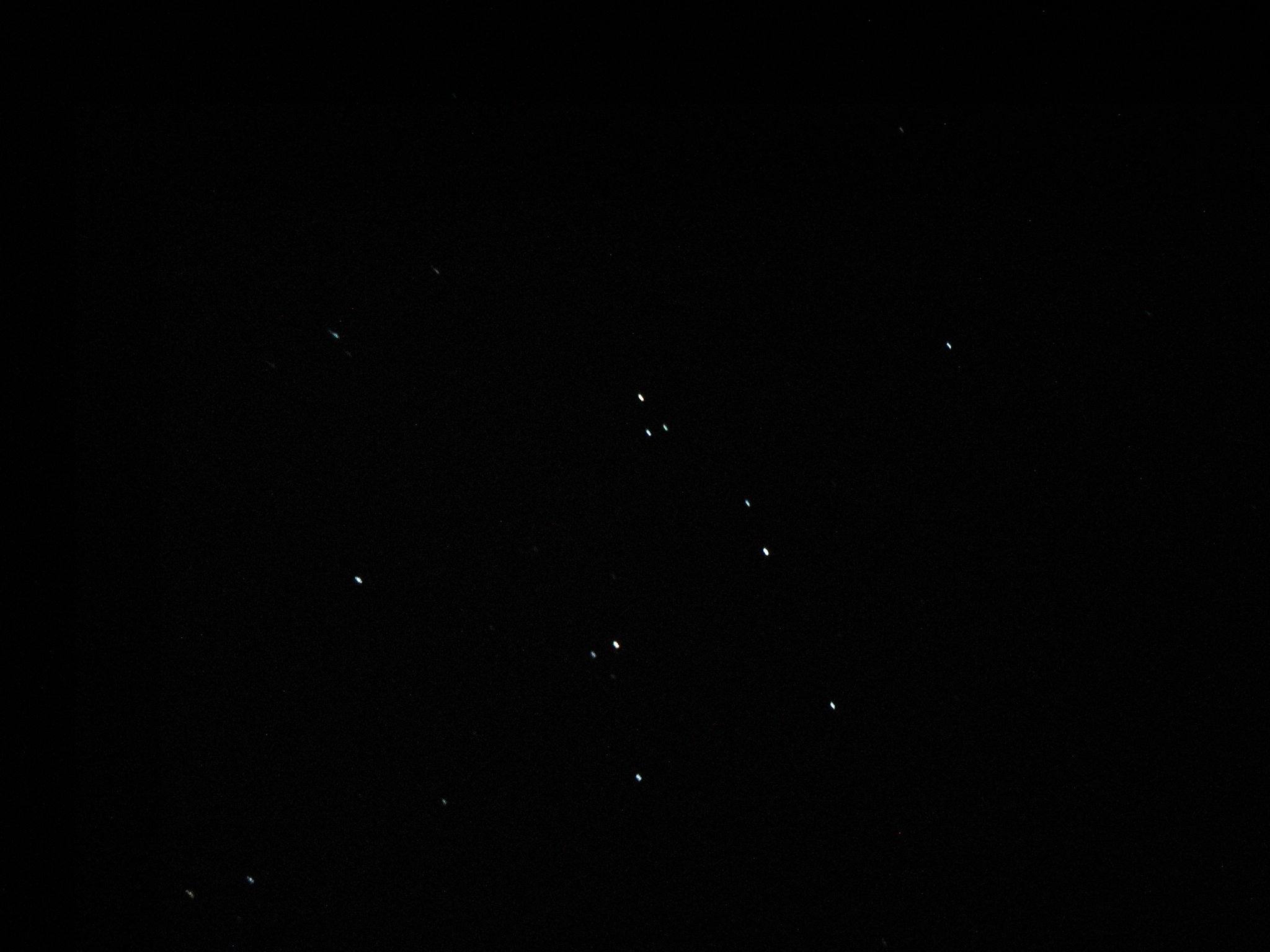 M44 through a Celestron Powerseeker 4.5 with eyepiece projection on a Meade 4000 series 26mm Plossl